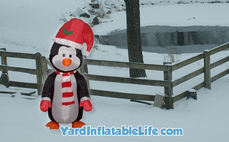 christmas penguin inflatable