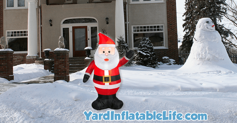 santa yard inflatable